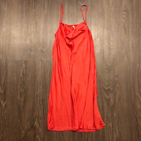 Urban outfitters Luna Satin Cowl Neck Slip Dress